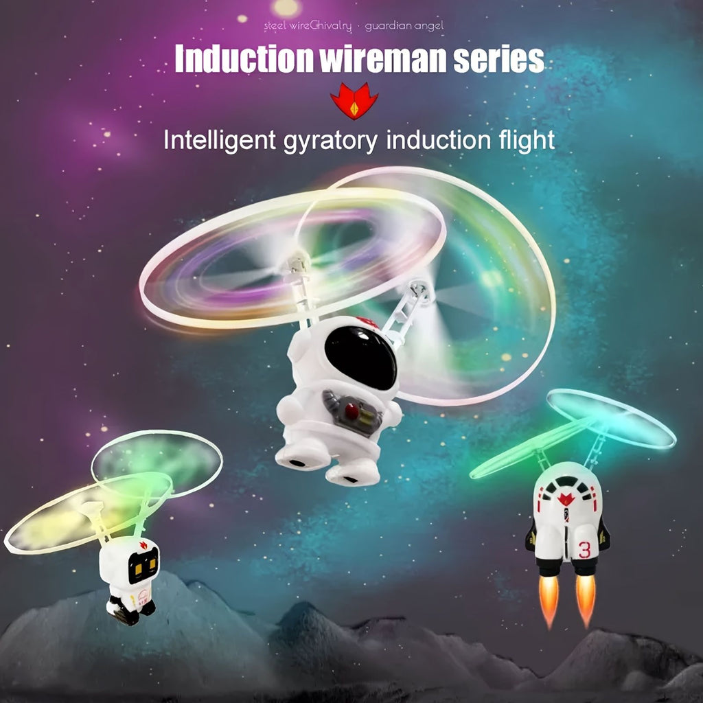 oh my god - Kid Astronaut LED Luminous Flight Machine- Electronic Infrared Induction Aircraft Remote Control Toys- Magic Sensing RC Helicopter