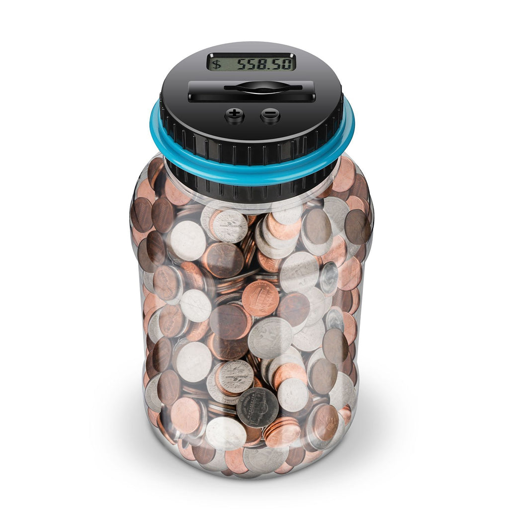 oh my god - Digital Counting Money Jar- Big Piggy Bank- Piggy Bank For Kids- Piggy Bank Digital Counting Coin Bank- Money Saving Jar- Holds Over In 800- Powered By 2AAA Battery (Not Included)