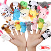 oh my god - 10pcs/set Cute Finger Puppets Baby Mini Plush Toys- Kids Educational Finger Toy Cartoon Animals Plush Doll Children Figures Gifts