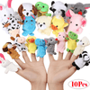 oh my god - 10pcs/set Cute Finger Puppets Baby Mini Plush Toys- Kids Educational Finger Toy Cartoon Animals Plush Doll Children Figures Gifts