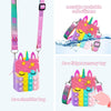 oh my god - Girl And Women's Unicorn Pop Purse Pop Bag With Unicorn Pop Toy- Christmas Decorations Gifts Silicone Shoulder Bag Fidget Toys Pop Fidget Backpack