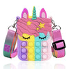 oh my god - Girl And Women's Unicorn Pop Purse Pop Bag With Unicorn Pop Toy- Christmas Decorations Gifts Silicone Shoulder Bag Fidget Toys Pop Fidget Backpack
