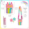 oh my god - Girl And Women's Unicorn Pop Purse Pop Bag With Unicorn Pop Toy- Christmas Decorations Gifts Silicone Shoulder Bag Fidget Toys Pop Fidget Backpack