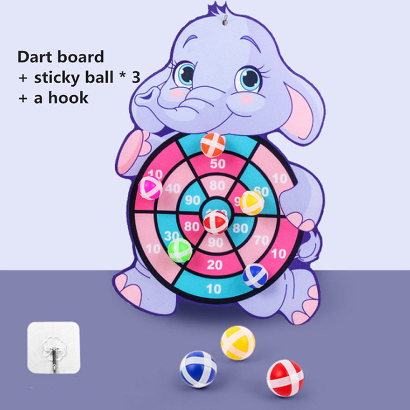 oh my god - Kids Sticky Ball Dart Target Board; Creative Throw Ball Target Sticky; Outdoor Sports Indoor Cloth Toys; Educational Board Games; with 3 balls