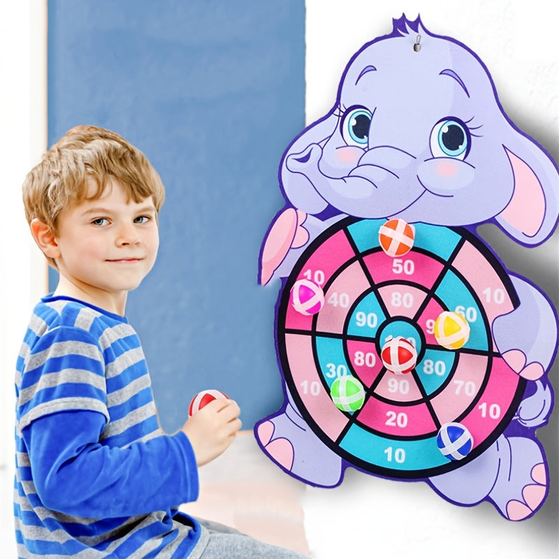 oh my god - Kids Sticky Ball Dart Target Board; Creative Throw Ball Target Sticky; Outdoor Sports Indoor Cloth Toys; Educational Board Games; with 3 balls