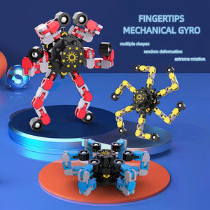 oh my god - Fingertip Mechanical Gyro Beyblade Deformable Chain- DIY Creative Decompression Finger Gyro Beyblade For Children's Toy
