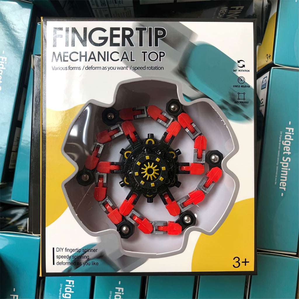 oh my god - Fingertip Mechanical Gyro Beyblade Deformable Chain- DIY Creative Decompression Finger Gyro Beyblade For Children's Toy