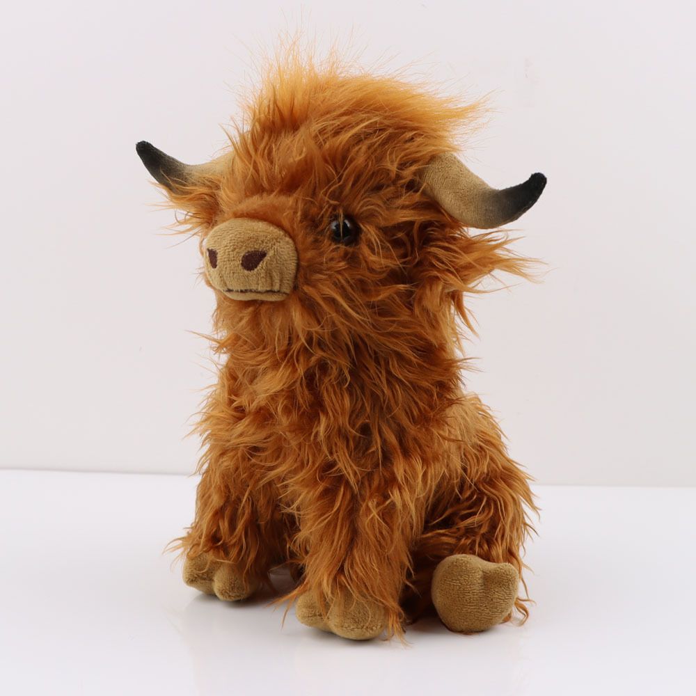 YYDS - Highland Cow Plush Toy; 27CM/11''; Cute Highland Cattle Soft Stuffed Doll; Cow Plush Pillow For Kids And Fans Christmas Gift