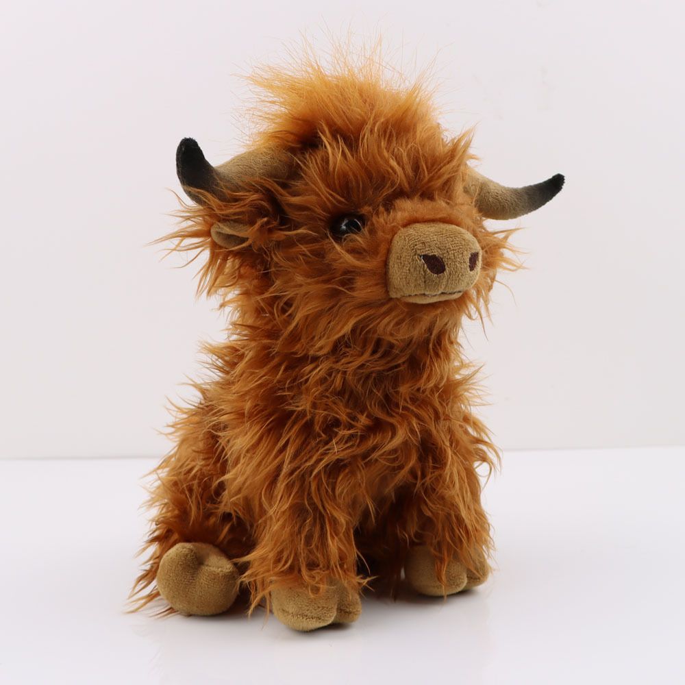 YYDS - Highland Cow Plush Toy; 27CM/11''; Cute Highland Cattle Soft Stuffed Doll; Cow Plush Pillow For Kids And Fans Christmas Gift