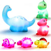 YYDS - 6 Pcs/Pack Dinosaur Bath Toys Light-UpFloating Bath Toys Set For Baby Toddlers Kids; Birthday Easter Christmas Shower Pool Bath Toys; Boys Girls Children Preschool Bathtub Bathroom Toy