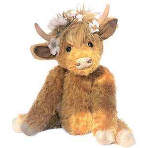 Department Store - Zasekb Scottish Highland Cow Plush; Realistic Cow Stuffed Animals Soft Farm Plushie; Cuddly Highland Cow Accompany Plush Decorative Pillow Birthday Gifts for Boys Girls (Brown)