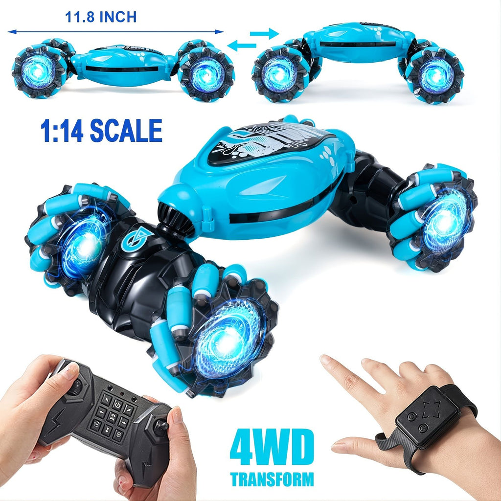 Department Store - Gesture RC Car; 4WD 2.4G Remote Control Car Foe Boys And Adults; Hand Controlled RC Car; All Terrains Monster Trucks For Boys Gusture RC Stunt Car 360Â° Flips Gift For Age 4-12 With Light Music