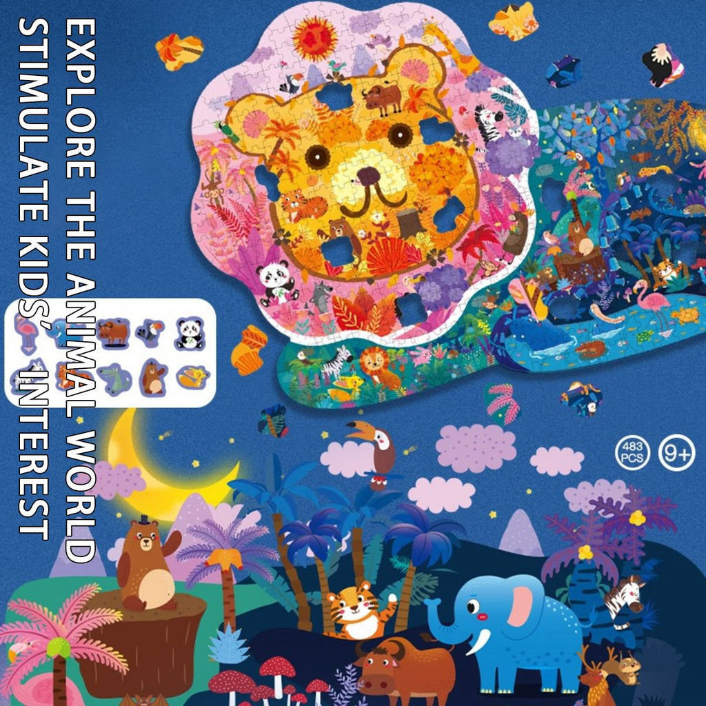 popmarket - Children's Special-shaped Puzzle 300 Pieces 500 Pieces Animal Dinosaur Irregular Paper Jigsaw Puzzle Family Game Challenging Family Activity Perfect For Game Nights