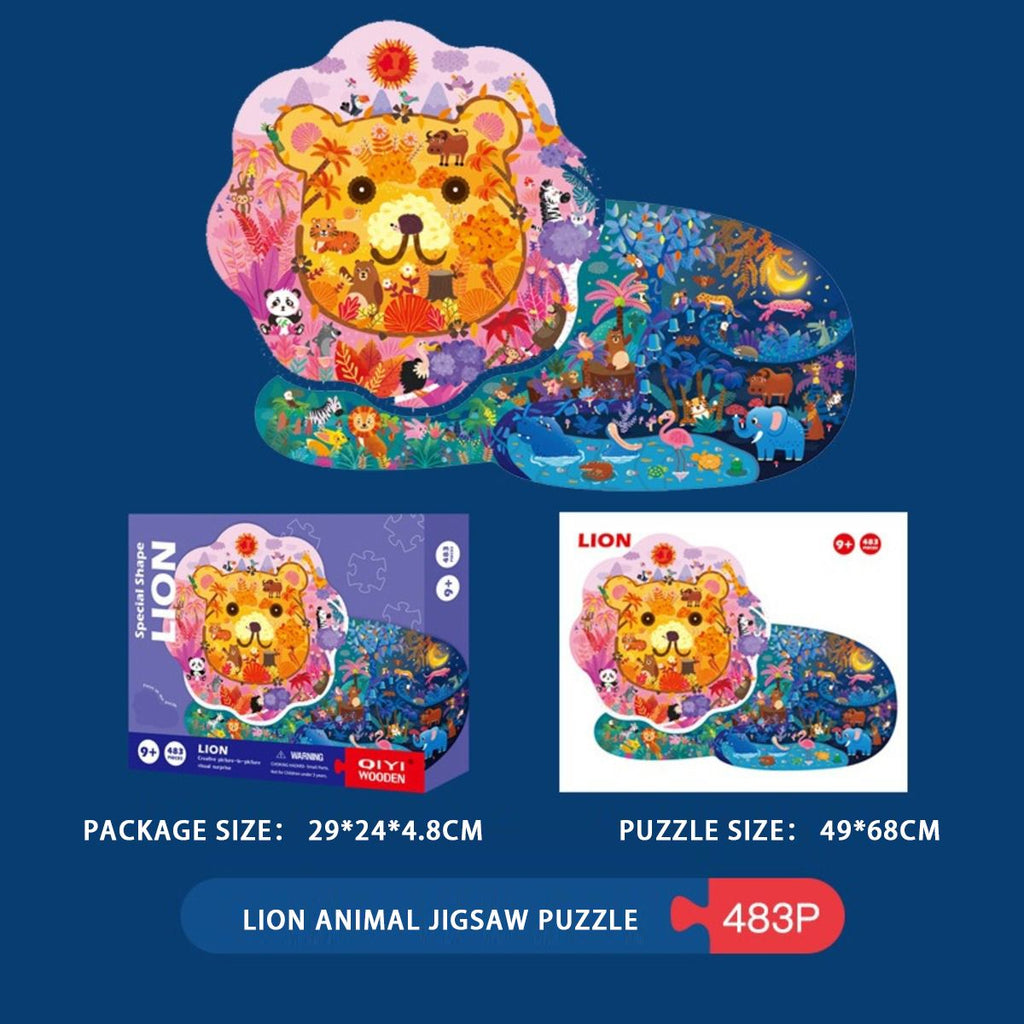 popmarket - Children's Special-shaped Puzzle 300 Pieces 500 Pieces Animal Dinosaur Irregular Paper Jigsaw Puzzle Family Game Challenging Family Activity Perfect For Game Nights