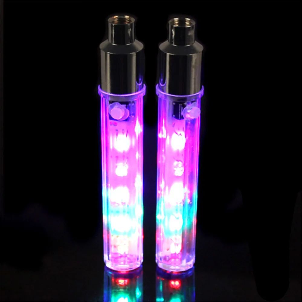 popmarket - Bike Wheel Lights Car Tire Valve Stems Caps Bicycle Motorcycle Waterproof Tyre Spoke Gleam Light Cool Reflector Accessories For Men Women Kids
