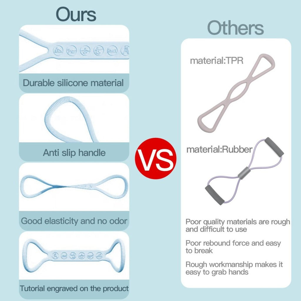 popmarket - 8-character Puller, 8-character Silicone Yoga Auxiliary Home Elastic Band Mini Band Kit, A Set Of 3, Light Three Medium, And Heavy Lower Body Loop Resistance Bands For Legs And Booty