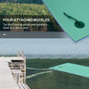 Soozier 12x5ft Lily Pad Floating Mat with Drink Holders 3-Layer Portable Roll-Up Water Mat Float Dock for 2-3 People, Green