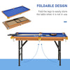 Soozier 55'' Portable Folding Billiards Table Game Pool Table for Kids Adults With Cues, Ball, Rack, Brush, Chalk