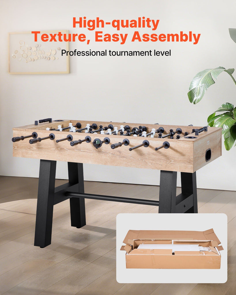 VEVOR - 55 inch Foosball Soccer Game Table Standard Size Indoor Table for Home Game Room