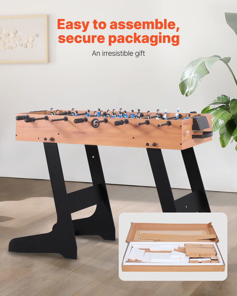 VEVOR - 42 inch Folding Foosball Soccer Game Table Standard Size Indoor Table for Home