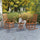 Outsunny Teak Outdoor Leisure Set: Rocking Chairs with Side Table for Breezy Moments