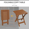 Outsunny Teak Outdoor Leisure Set: Rocking Chairs with Side Table for Breezy Moments