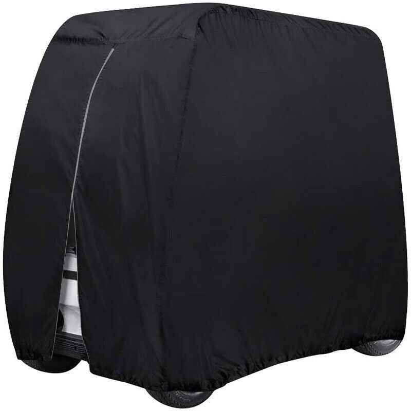 The Perfect Part - Waterproof Golf Cart Cover Zipper 4 Passenger EZ GO Club Car Yamaha Elastic Hem