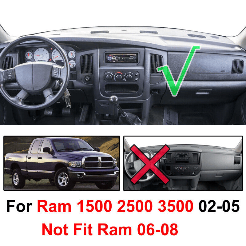 The Perfect Part - For Dodge Ram 1500 2500 3500 2002-2005 Dash-Mat Dashboard Mat Dash Cover Carpet
