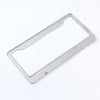The Perfect Part - 2PCS Chrome Stainless Steel Metal License Plate Frame Tag Cover With Screw Caps
