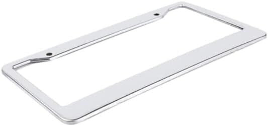 The Perfect Part - 2PCS Chrome Stainless Steel Metal License Plate Frame Tag Cover With Screw Caps