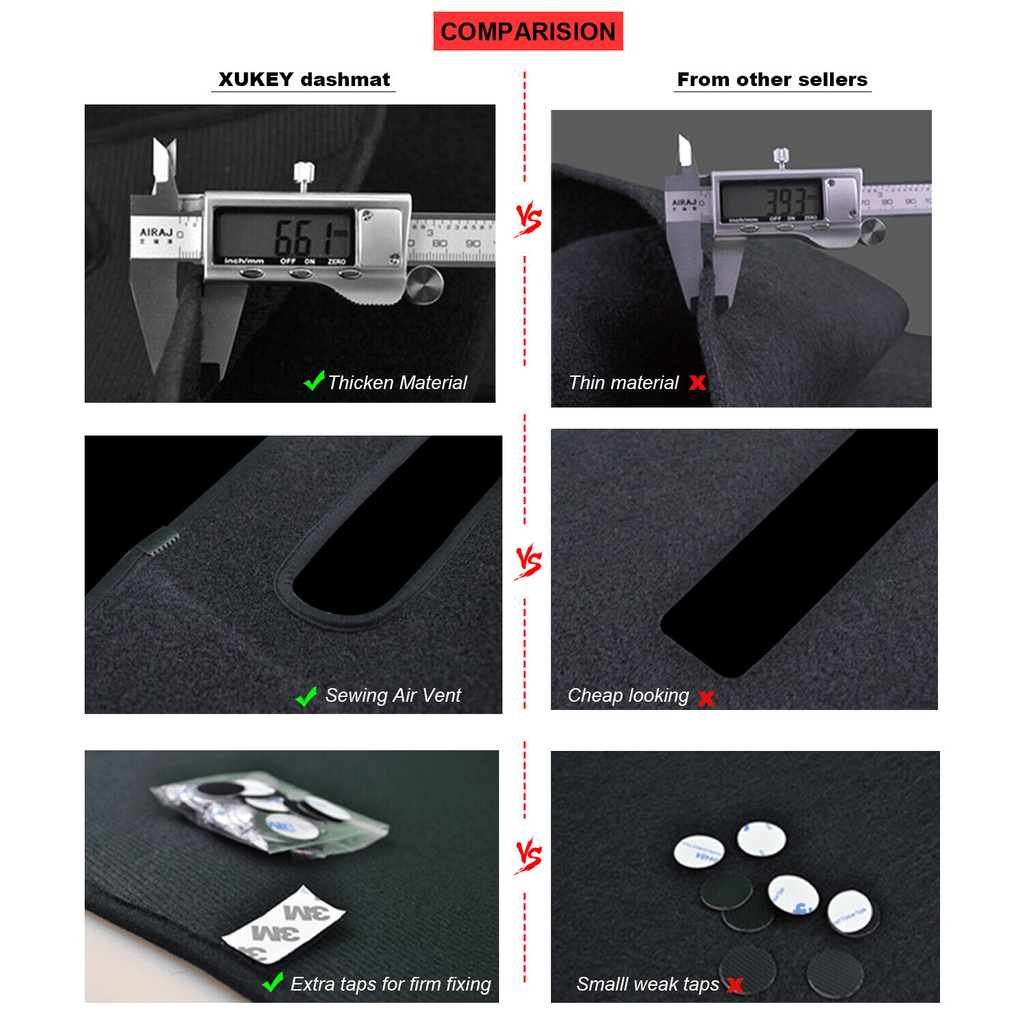 The Perfect Part - Car Dash Cover Mat Dashboard Pad for Chevy Silverado 1500 2500 Tahoe 2001-2006