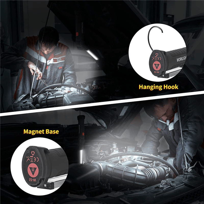 The Perfect Part - Rechargeable LED COB Work Light Mechanic Flashlight Lamp Magnetic Base Bright
