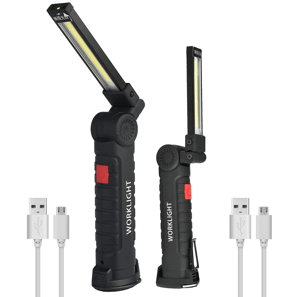 The Perfect Part - Rechargeable LED COB Work Light Mechanic Flashlight Lamp Magnetic Base Bright
