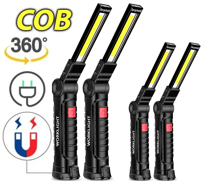 The Perfect Part - Rechargeable LED COB Work Light Mechanic Flashlight Lamp Magnetic Base Bright