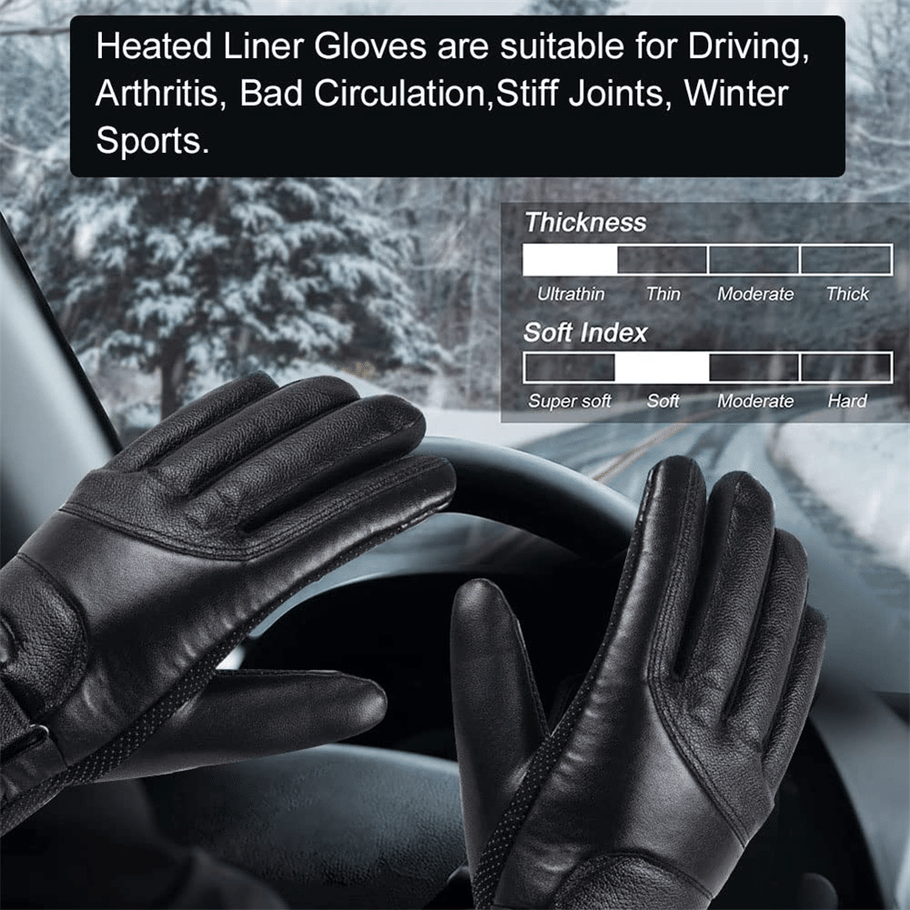 The Perfect Part - Electric USB Heated Gloves Winter Warming Thermal Ski Snow Hand Warm Windproof