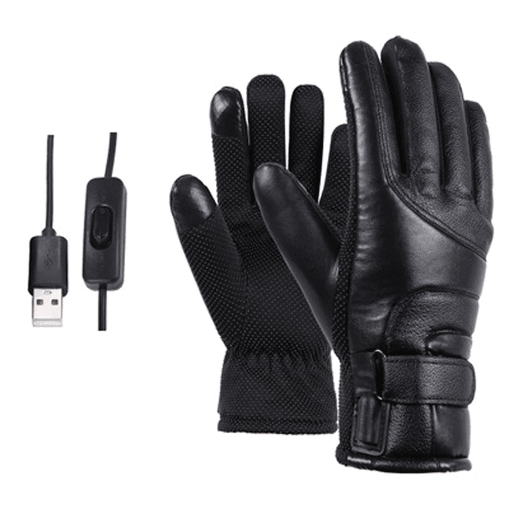 The Perfect Part - Electric USB Heated Gloves Winter Warming Thermal Ski Snow Hand Warm Windproof