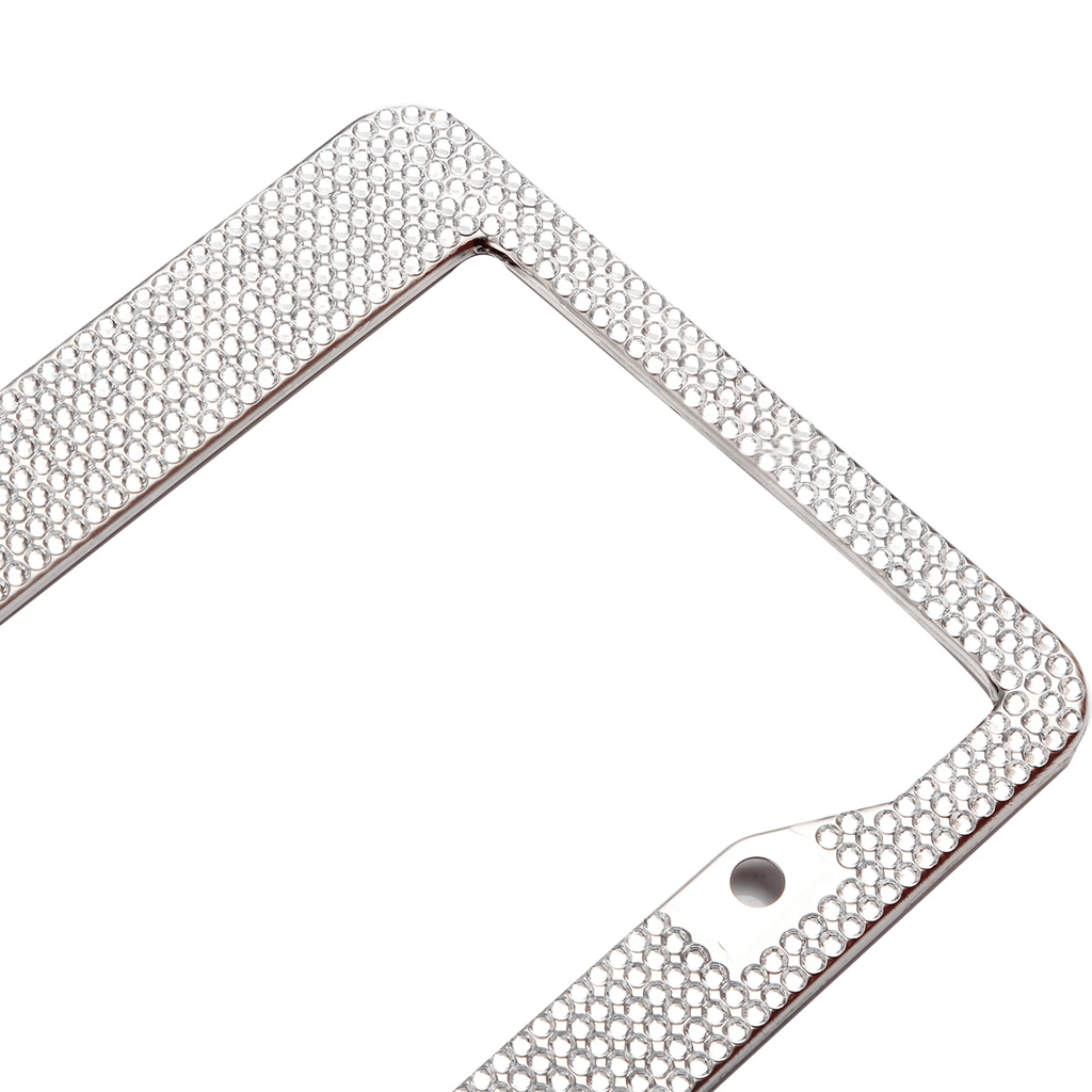 The Perfect Part - 2PCS Bling License Plate Frame Glitter Crystal Sparkling Rhinestone Diamond Caps