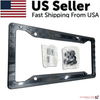 The Perfect Part - 1X Black 3D USA American Flag License Plate Frame Holder Auto Car Tag Decal ABS
