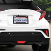 The Perfect Part - 1X Black 3D USA American Flag License Plate Frame Holder Auto Car Tag Decal ABS