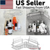 The Perfect Part - Shower Caddy Shelf Bathroom Corner Bath Storage Holder Organizer Triangular Rack