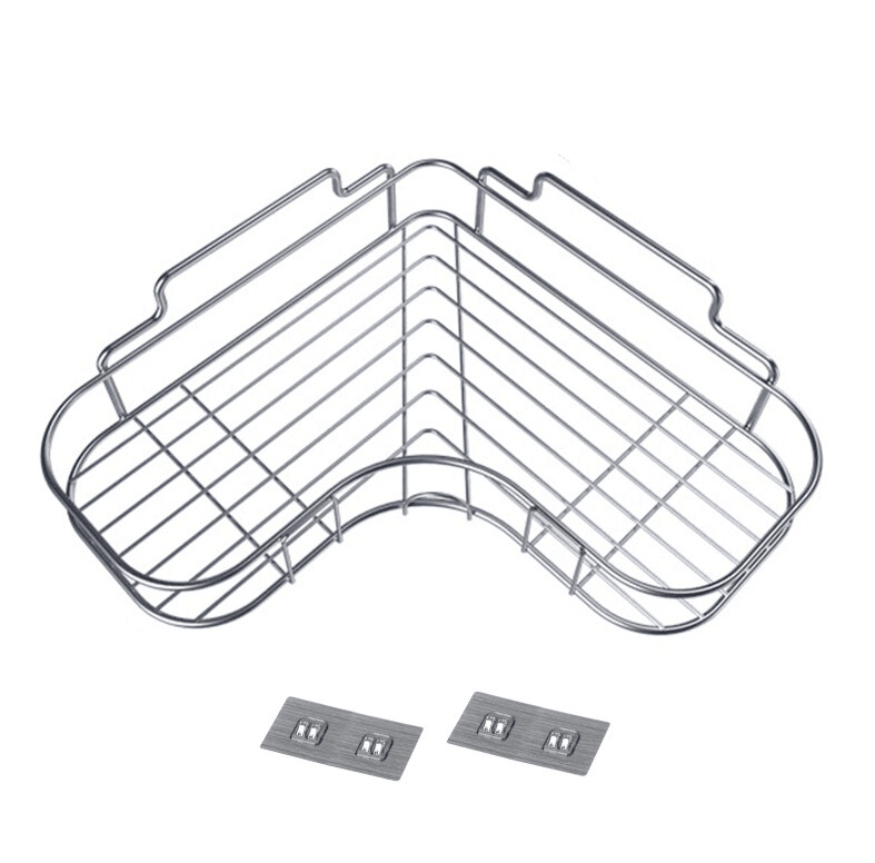 The Perfect Part - Shower Caddy Shelf Bathroom Corner Bath Storage Holder Organizer Triangular Rack