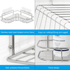 The Perfect Part - Shower Caddy Shelf Bathroom Corner Bath Storage Holder Organizer Triangular Rack