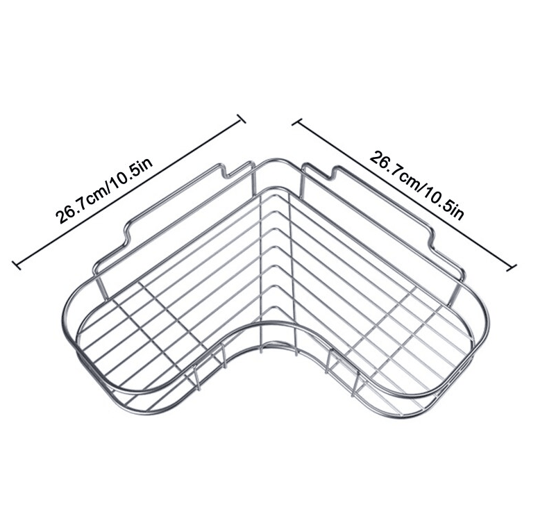 The Perfect Part - Shower Caddy Shelf Bathroom Corner Bath Storage Holder Organizer Triangular Rack