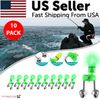The Perfect Part - 10/40 PC LED Night Fishing Bite Bait Alarm 2 Bells Light Rod Tip Clip Alert Ring