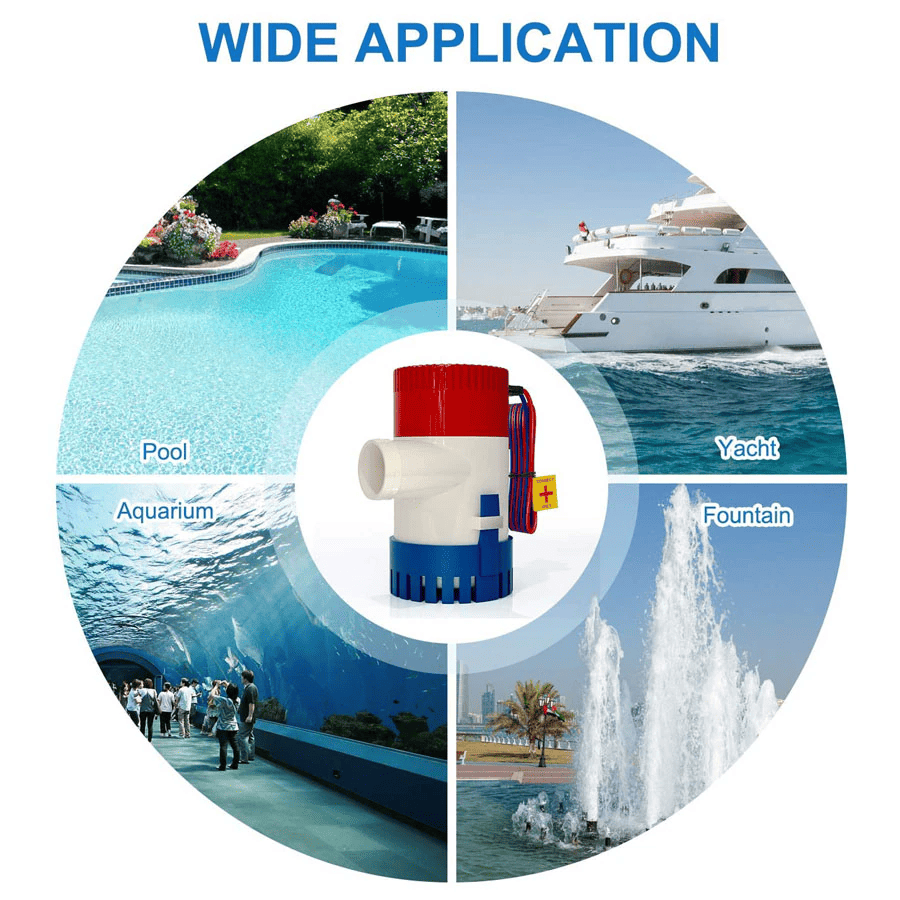 The Perfect Part - 1100GPH 12V Electric Marine Submersible Bilge Sump Water Pump For Boat 3/4'' Hose