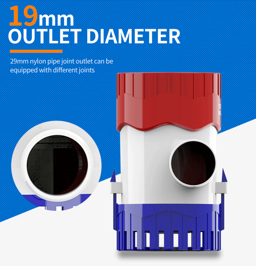 The Perfect Part - 1100GPH 12V Electric Marine Submersible Bilge Sump Water Pump For Boat 3/4'' Hose