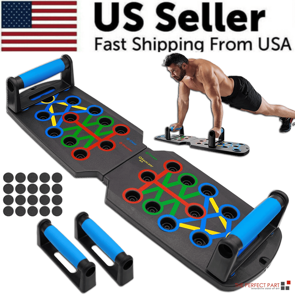 The Perfect Part - 28 in 1 Push Up Rack Board System Fitness Workout Train Home Gym Exercise Stands
