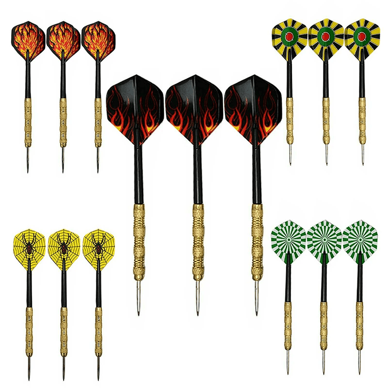 The Perfect Part - 5 Sets (15Pcs) Steel Tip Professional Darts Set Darts Slim Barrel Dart Flights