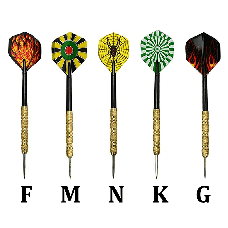 The Perfect Part - 5 Sets (15Pcs) Steel Tip Professional Darts Set Darts Slim Barrel Dart Flights