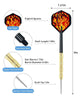The Perfect Part - 5 Sets (15Pcs) Steel Tip Professional Darts Set Darts Slim Barrel Dart Flights